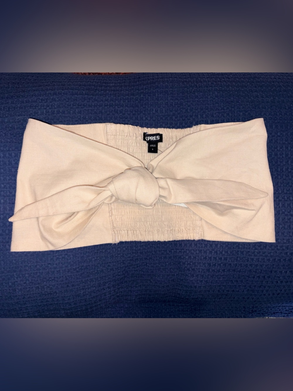 Express Neutral Twist Front Bandeau Top
